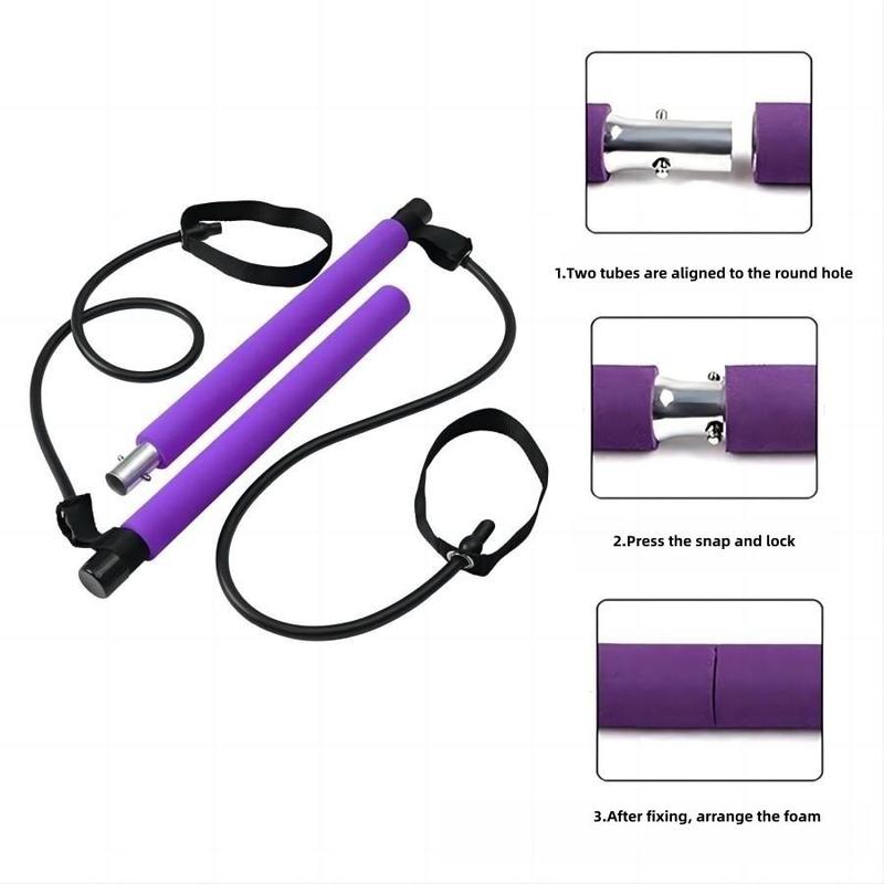 Resistance Band Bar, 1 Count Multifunctional Yoga Pilates Bar, Pilates Resistance Bar, Workout Equipment for Home Gym, yogachallenge, Exercise Equipment