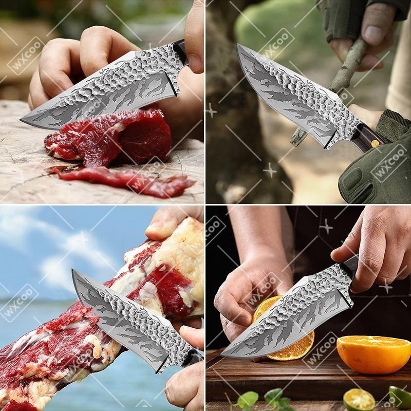 Kitchen Knife for Outdoor Camping Portable Stainless Steel Forged Pocket Knife - Perfect for Outdoor Camping and Barbecue! Hunting Knife Boning Knife BBQ outdoor knife