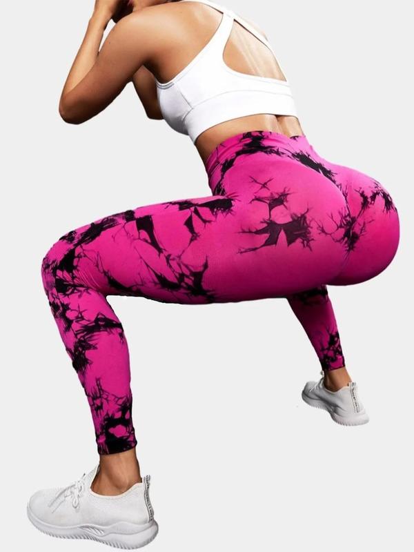 2 Pack Tie Dye High Waisted Comfortable Workout Leggings for Women - Scrunch Rear Lifting Tummy Control Yoga Gym Athletic Pants