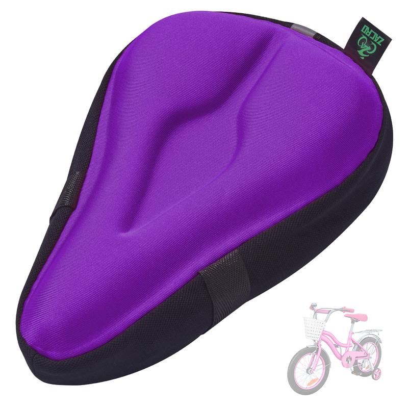 Zacro Gel Kids Bike Seat Cushion Cover, Anti-Slip Bike Seat Cover, Breathable & Extra Soft Memory Foam Child Bicycle Saddle Padded with Reflective Strip, 9