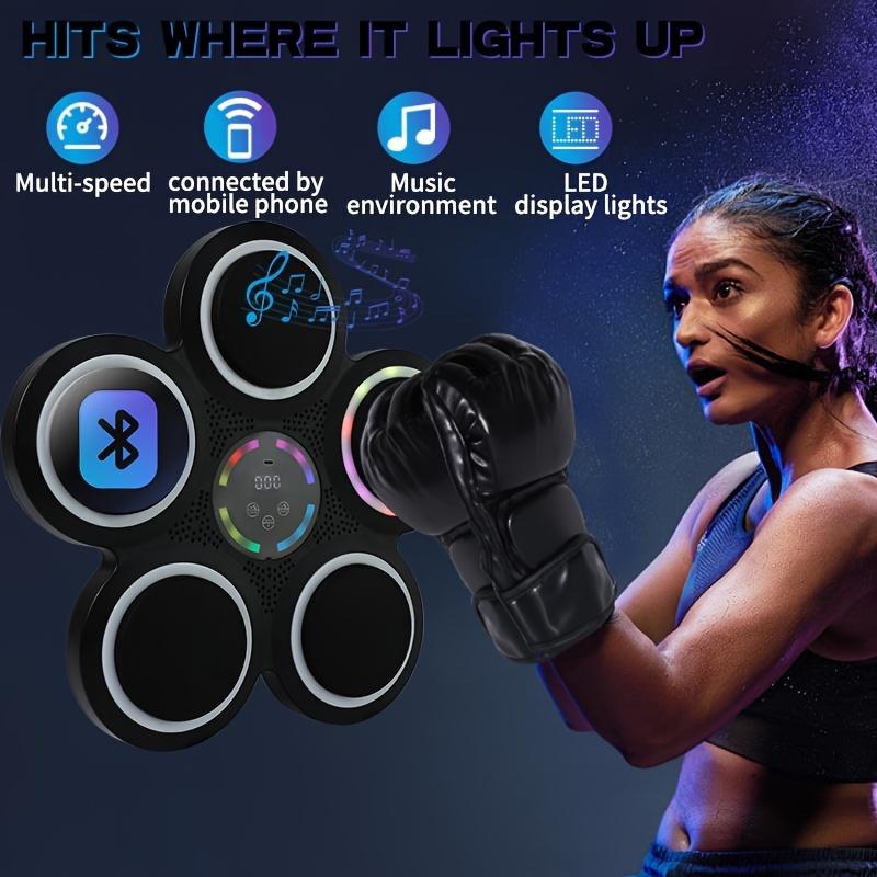 Smart Music Boxing Machine Wall-mounted Boxing Machine Height Adjustable LED Smart Counting 9 Speed Adjustment Modes 984.25-inch Wireless Mobile Music Connection With Boxing Gloves Sports Music Boxing Trainer