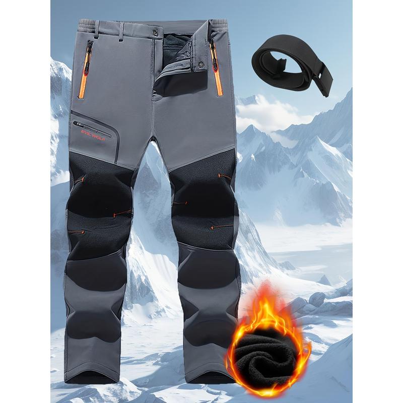 S1 New 2024 Men's Winter Trekking Pants-Fleece Lining, Windproof and Warm, Suitable for Skiing and Outdoor Adventure Dandy