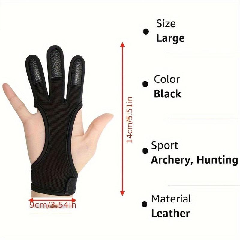 Three Finger Archery Glove, 1 Count Breathable Sports Glove, Professional Sports Glove for Beginners, Outdoor Sports Accessories