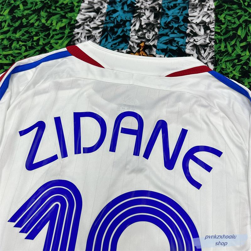 2006 France Jerseys Away White 10 Zidane 12 Henry Men and Women Short Sleeve Customized Soccer Jerseys Vintage