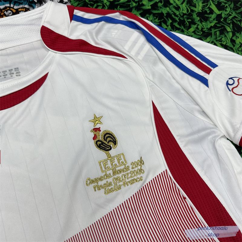 2006 France Jerseys Away White 10 Zidane 12 Henry Men and Women Short Sleeve Customized Soccer Jerseys Vintage