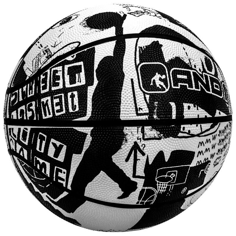 AND1 Street Art Rubber Basketball: Official Regulation Size 7 (29.5 inches) Rubber Basketball - Deep Channel Construction Streetball, Made for Indoor Outdoor