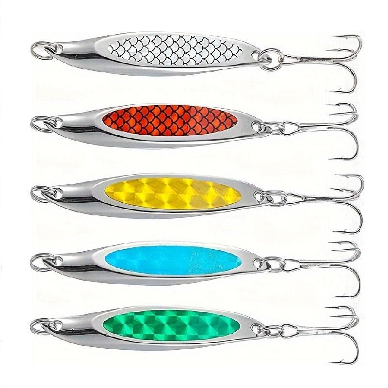 Fishing Lure, 5 Counts Colorful Fishing Lure with Hook, Fishing Accessories for Outdoor Fishing, Fishing Supplies