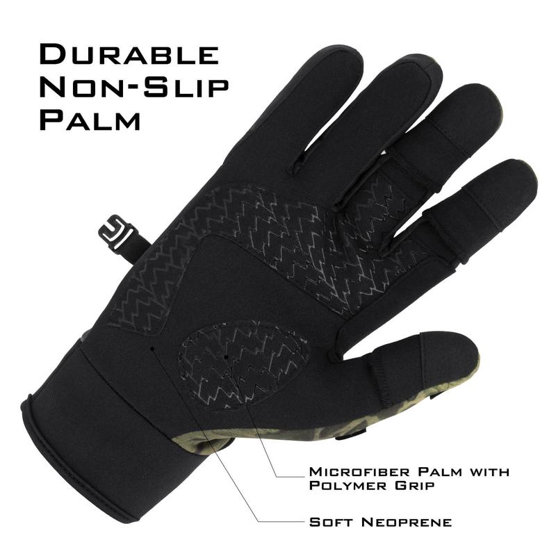 KastKing Mountain Mist Fishing Gloves for Men and Women - Ideal for Ice Fishing, Photography, or Hunting in Cold Winter Weather