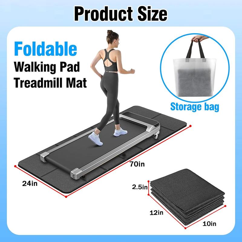 Foldable Walking Pad Treadmill Mat, Floor Protection Pad, Exercise Mats for Home Workout, Protect Floors, Noise Reduction, Prefect for Walking Pad Treadmill for Home, Non Slip, Anti Vibration