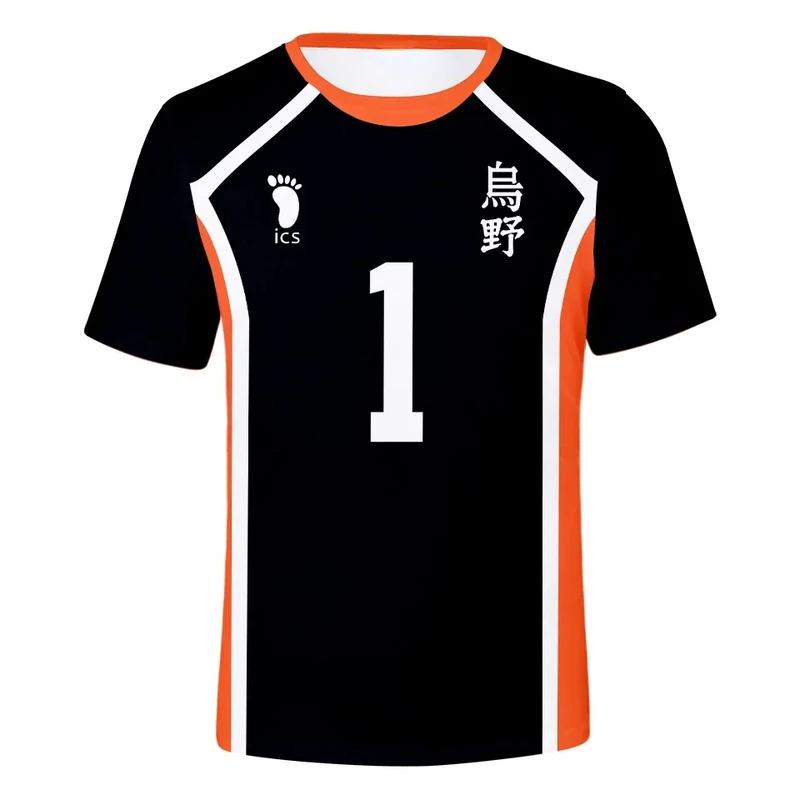 Summer Haikyuu Short Sleeve Tops Men 3D T-shirt Volleyball Team Uniform Training Clothes Women Tshirt Casual Printing T Shirt