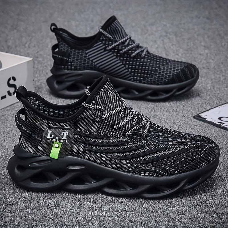 Mens Advanced Shock-Absorbing Blade Running Shoes - Superbly Breathable, Secure Lace-Up, High-Traction Non-Slip - Perfect for Jogging & Walking