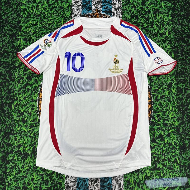 2006 France Jerseys Away White 10 Zidane 12 Henry Men and Women Short Sleeve Customized Soccer Jerseys Vintage