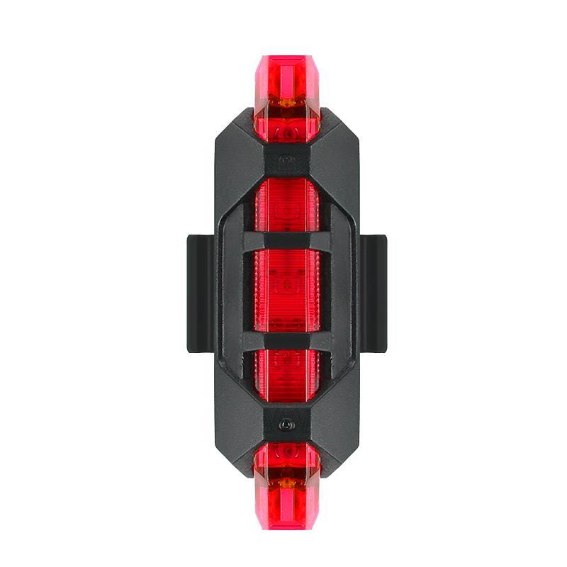 4pcs set Rechargeable Bike Light, Night Riding Warning Light With Random Color USB Cable, Mountain Bike Tail Light