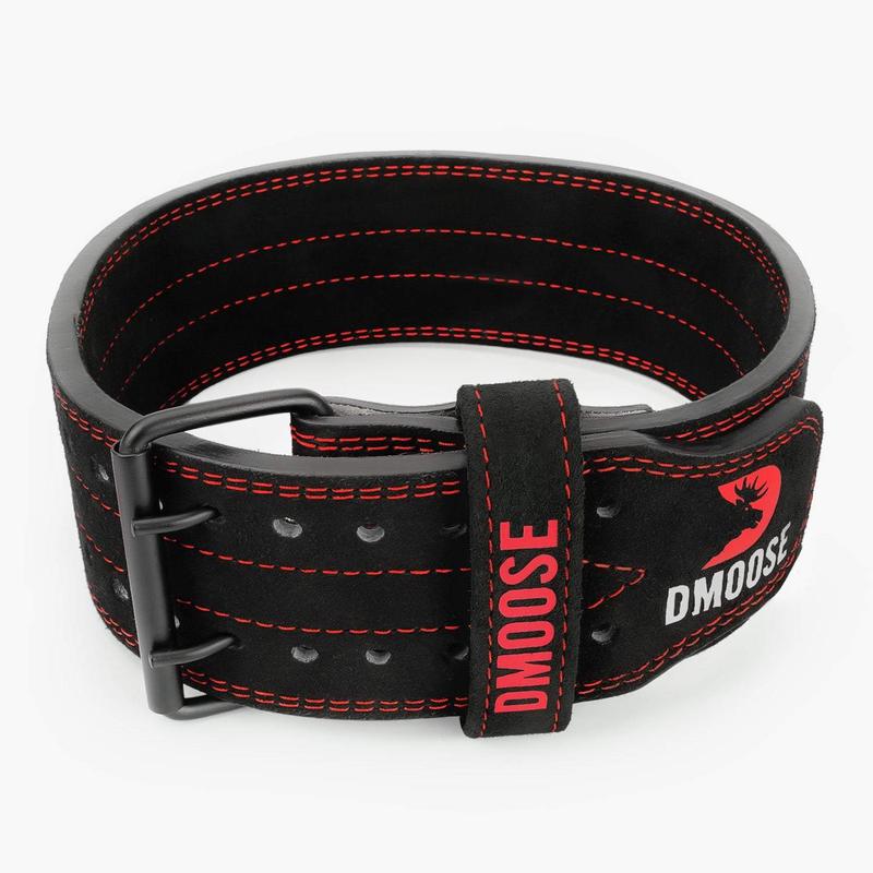 DMoose 10MM Weightlifting Belt with Lumbar Support and Double Pronged Coated Buckle