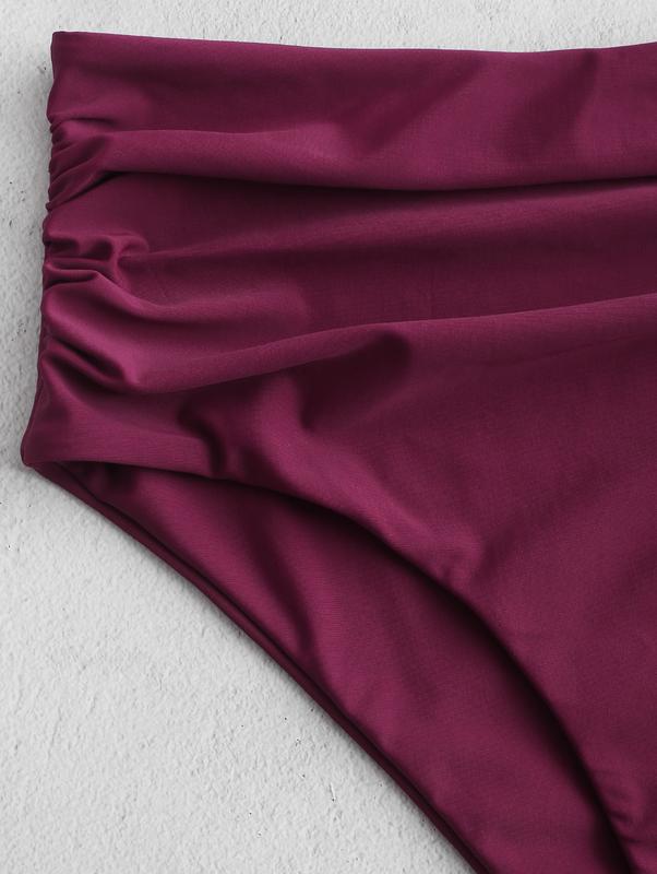 ZAFUL Women's High Waisted Tankini Scoop Neck Knotted Two Pieces Tankini Set Swimsuit