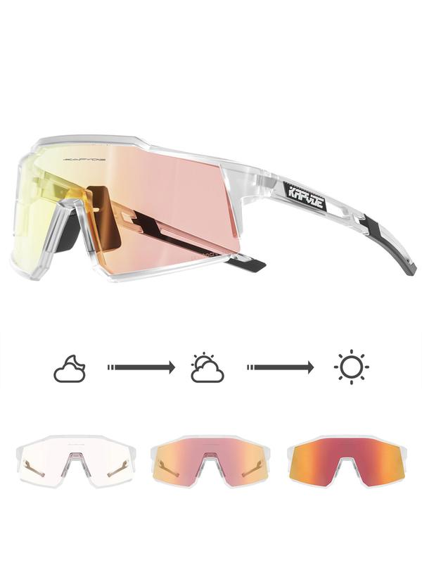 Photochromic Cycling Glasses, Outdoor Sports Cycling Sunglasses, Sun Protection Glasses for Men Women Bike Cycling Driving Fishing Running Hiking Riding Golf