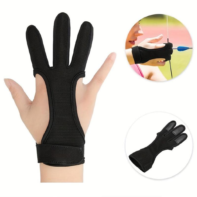 Three Finger Archery Glove, 1 Count Breathable Sports Glove, Professional Sports Glove for Beginners, Outdoor Sports Accessories