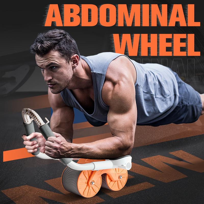 Elbow support automatic rebound abdominal wheel, abdominal exercise machine abdominal muscle roller, abdominal muscle training equipment, trolley core strengthening trainer fitness abdominal training