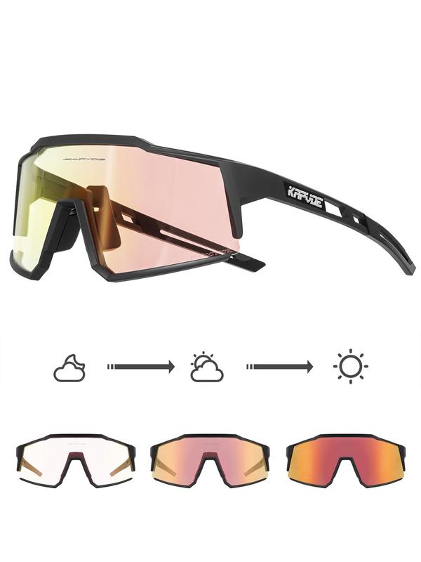 Photochromic Cycling Glasses, Outdoor Sports Cycling Sunglasses, Sun Protection Glasses for Men Women Bike Cycling Driving Fishing Running Hiking Riding Golf