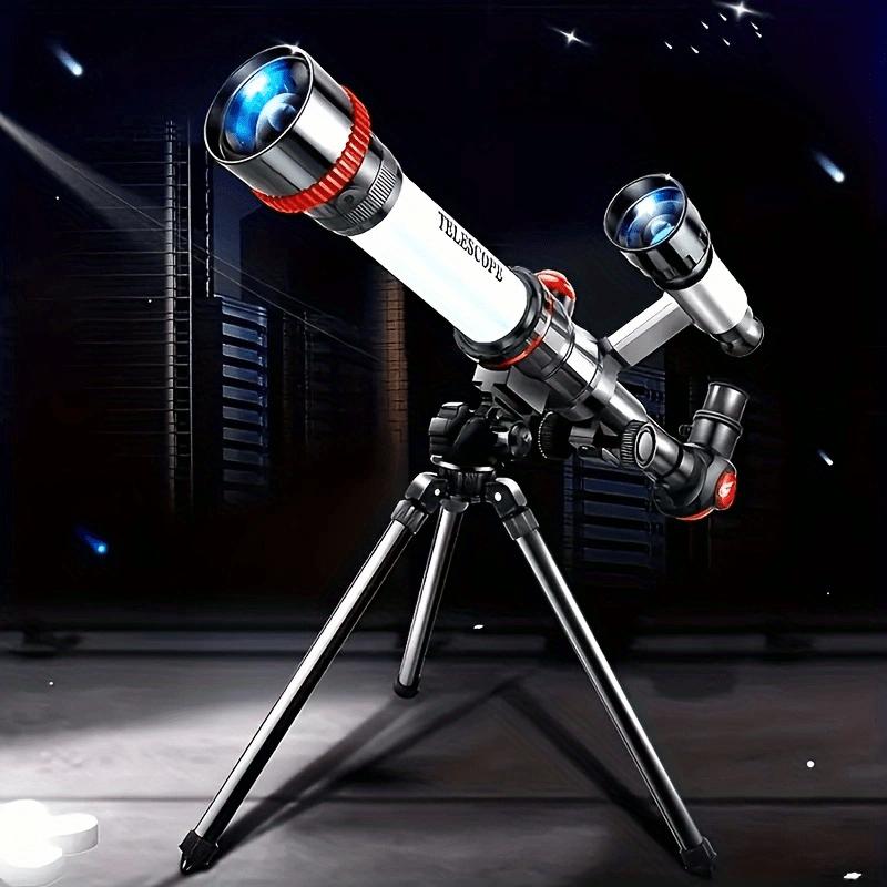 1pc Educational Astronomical Telescope, Learning Science Experiment Toy with Random Color Accessories