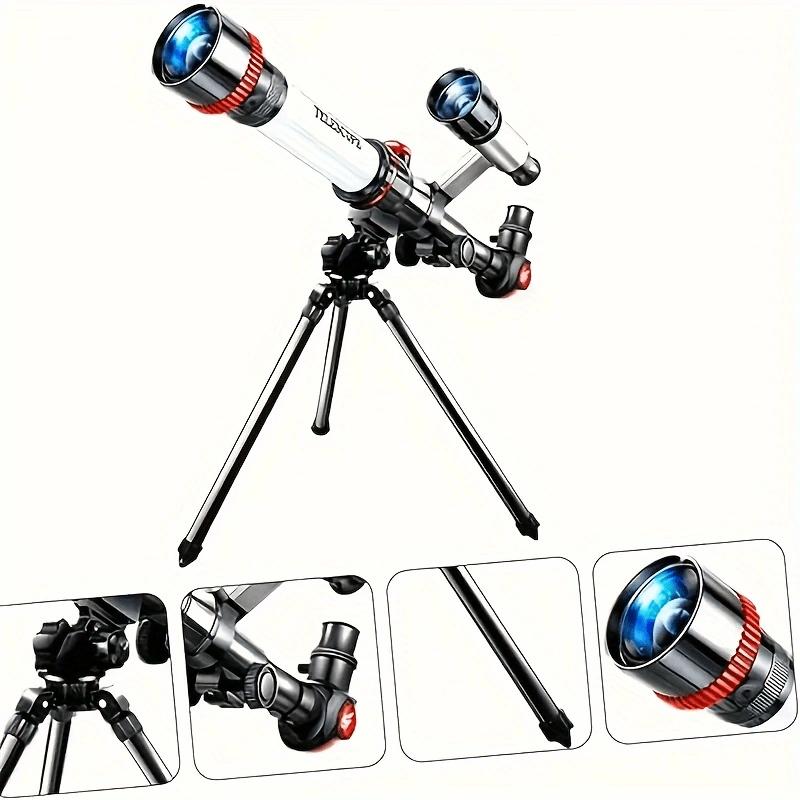 1pc Educational Astronomical Telescope, Learning Science Experiment Toy with Random Color Accessories